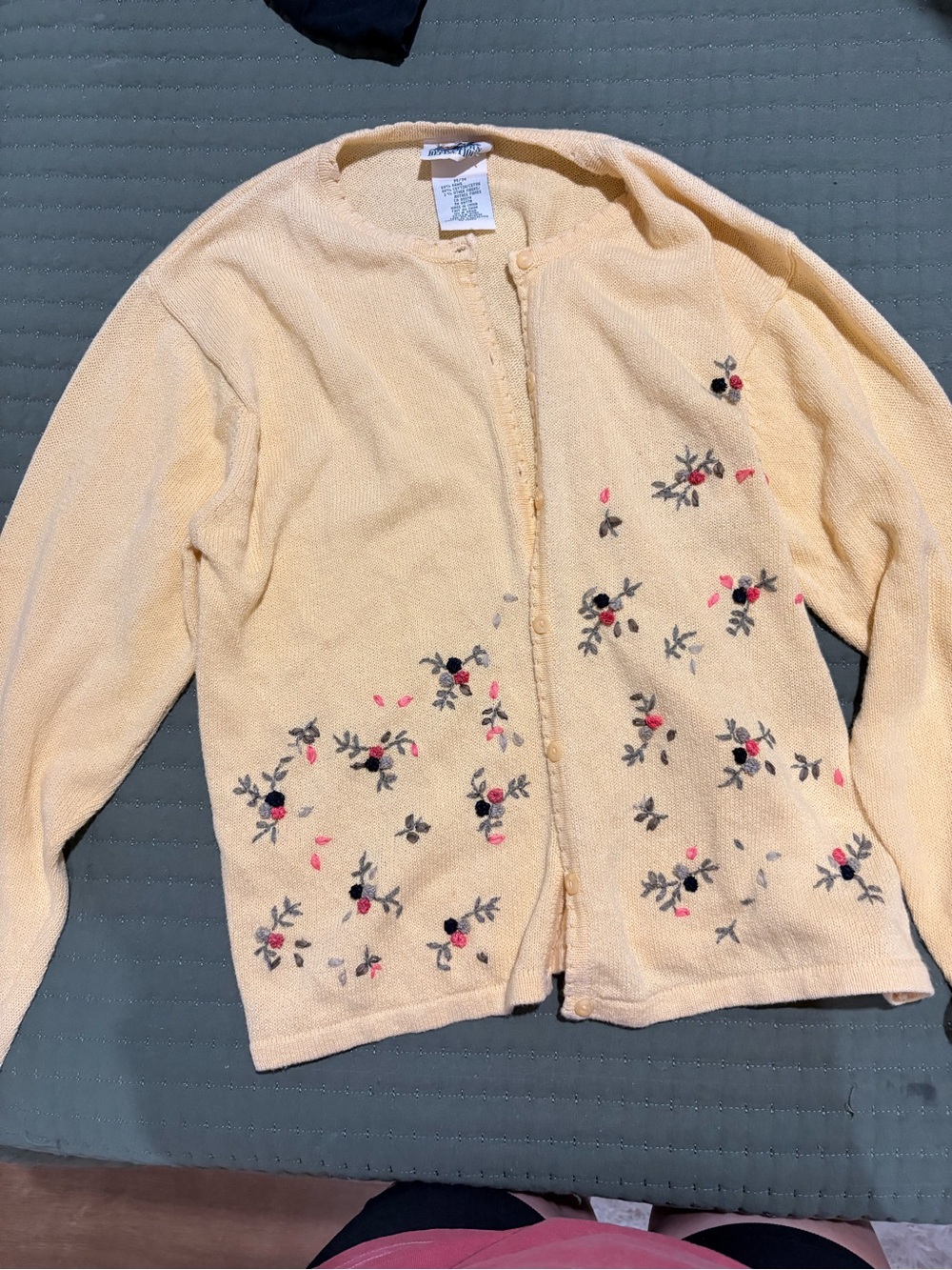 Northern Reflections Pale Yellow Knit Cardigan